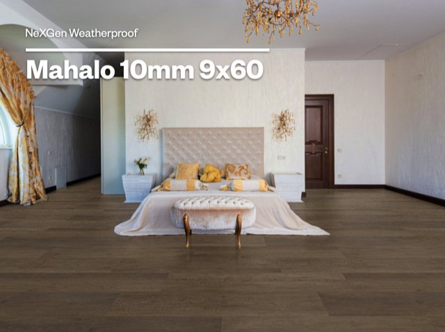 Mahalo Waterproof Hybrid Wood Floor NeXGen, 9x60, 10mm, 27.44sf, 41.49 lbs, 7pcs FINAL PRICE: $2.99/sf, $82.05/bx