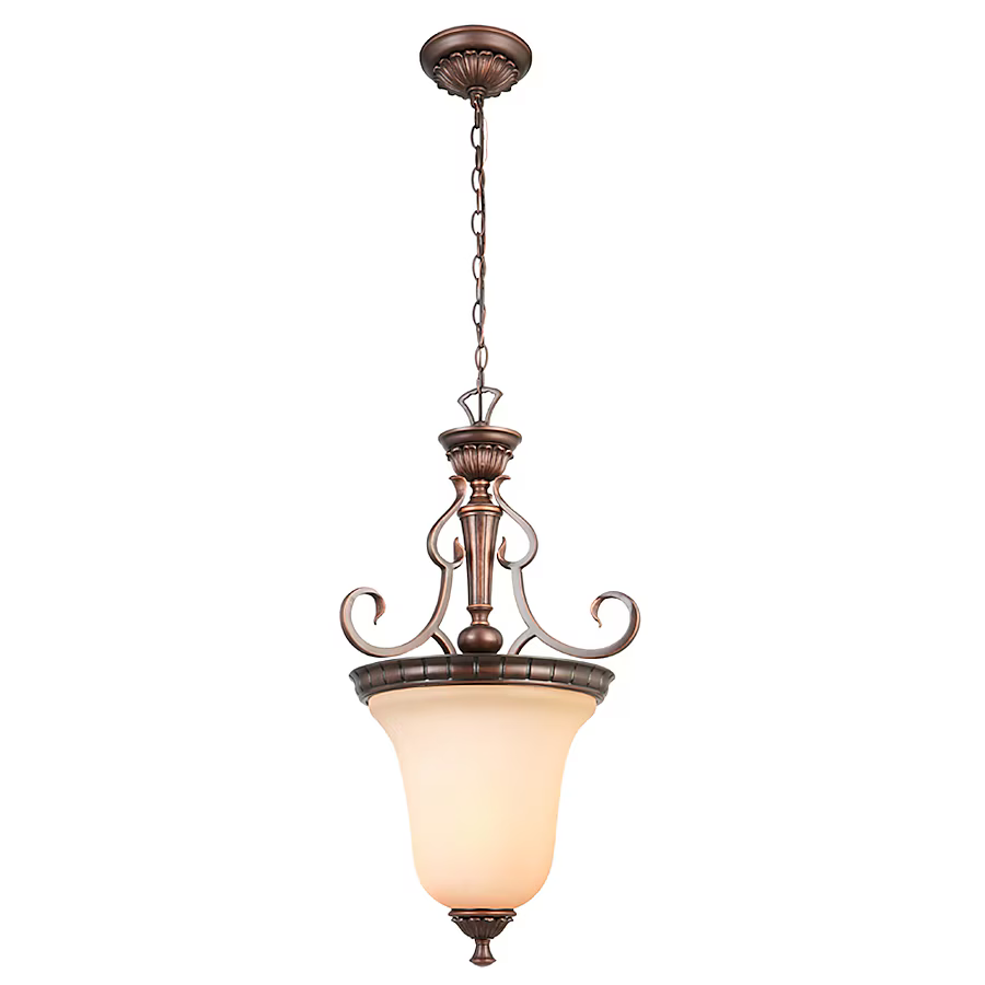 Portfolio Colton Lakes 3-Light Oil-Rubbed Bronze Transitional LED Dry rated Chandelier, HII8913A-3 250854, Retail: $139.00, Final: $74.50, CLEARANCE PRICE: $14.99