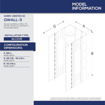 DreamLine QWALL-3 2-Piece 36-in W x 60-in L x 76-in H Rectangular Alcove Shower Kit (Right Drain) with Base and Wall Included Hardware Included, DL-6148R-01, 544957