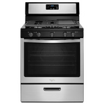 Whirlpool 30-in 5 burners 5.1-cu ft Freestanding Natural Gas Range (Stainless Steel), WFG505M0BS/3 *JR2508, Retail: $989.00, FINAL PRICE: $649.99 + TAX