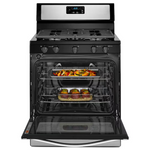 Whirlpool 30-in 5 burners 5.1-cu ft Freestanding Natural Gas Range (Stainless Steel), WFG505M0BS/3 *JR2508, Retail: $989.00, FINAL PRICE: $649.99 + TAX