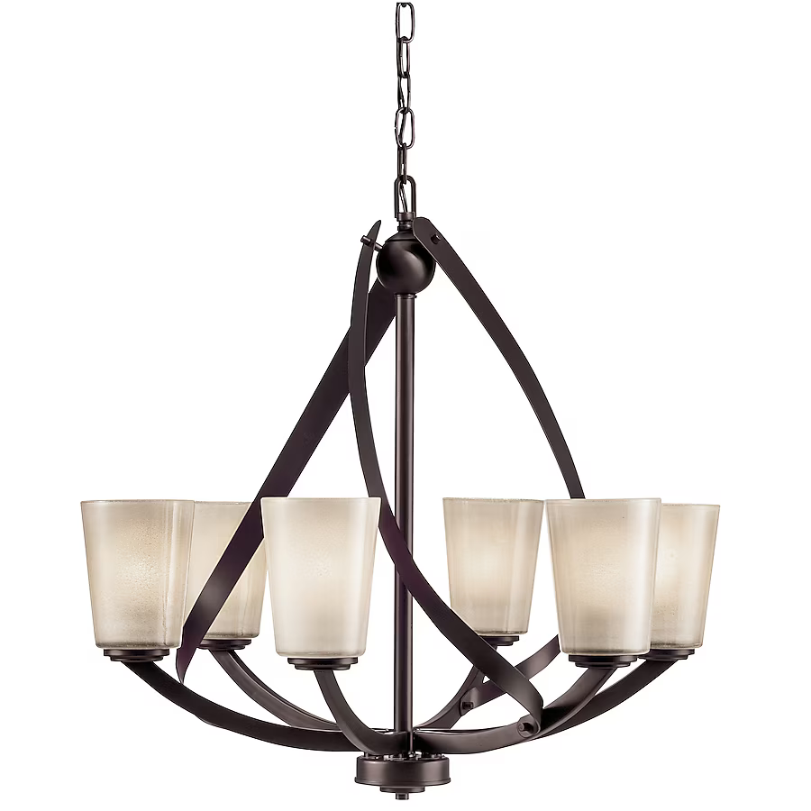 Kichler Layla 6-Light Antique Bronze Modern/Contemporary Chandelier, 670129, Final: $109.99, CLEARANCE PRICE: $29.99 + TAX