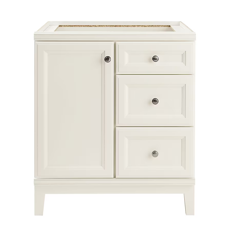 Diamond NOW Calhoun 30-in White Bathroom Vanity Base Cabinet without Top, 39D VSDB30 791573 *HD2409, Retail: $349, FINAL PRICE: $199.99 + TAX