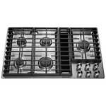 KitchenAid 36-in 5 burners Stainless Steel Gas Cooktop with Downdraft Exhaust, KCGD506GSS/05 *HD2507, Retail: $2,599.00, FINAL PRICE: $1,699.99 + TAX