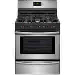 Frigidaire 30-in 5 burners 4.2-cu ft Freestanding Natural Gas Range (Stainless Steel), LFGF3052TF/A *JR2507, Retail: $749.00, FINAL PRICE: $499.99 + TAX