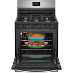 Frigidaire 30-in 5 burners 4.2-cu ft Freestanding Natural Gas Range (Stainless Steel), LFGF3052TF/A *JR2507, Retail: $749.00, FINAL PRICE: $499.99 + TAX