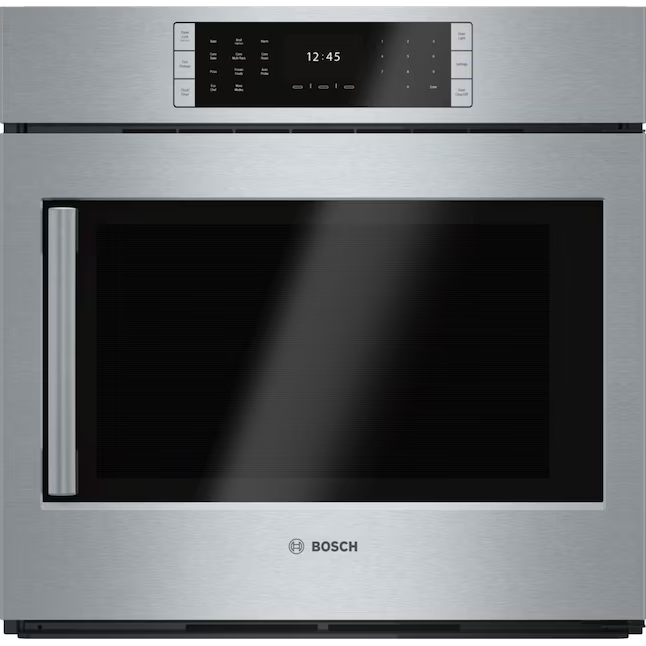Bosch Benchmark Series 30-in Single Electric Wall Oven True Convection Self-cleaning (Stainless Steel)