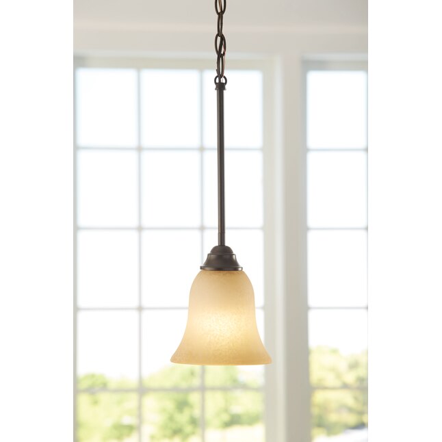 Portfolio Aged Bronze Craftsman Tinted Glass Bell Pendant, 34798 759865, MSRP: $49.98, CLEARANCE! SPECIAL DISCOUNT