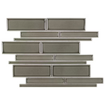 ** PER PCS ** Dark Gray Boutique Crackled Linear 3D Ceramic Mosaic, 9pcs, LW0319011 1351413 / SF190138, Retail: $ 11.98, Clearance: $4.99 + Tax, Loc: MT3-C