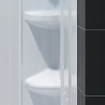 DreamLine QWALL-3 2-Piece 36-in W x 60-in L x 76-in H Rectangular Alcove Shower Kit (Right Drain) with Base and Wall Included Hardware Included, DL-6148R-01, 544957