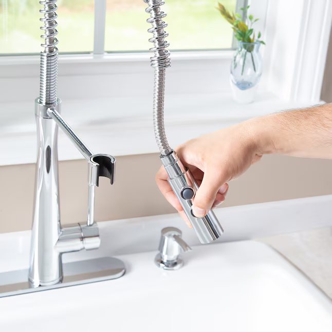 Giagni Fresco Polished Chrome Kitchen Faucet with Sprayer ( Deck Plate & Soap Dispenser Included), PD180-PC, 130202,FINAL PRICE: $99.99 + Tax