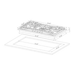 Empava 36-in 5 burners Stainless Steel Gas Cooktop, EMPV-36GC22, Retail: $522.12, FINAL PRICE: $299.99 + TAX