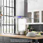 Cosmo 36-in Ductless 380-CFM Stainless Steel Island Range Hood with Charcoal Filter, COS-668iCS900 *JR2509, Retail: $431.99, FINAL PRICE: $249.99 + TAX