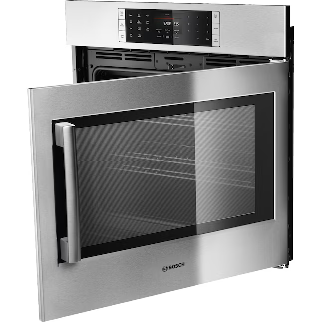 Bosch Benchmark Series 30-in Single Electric Wall Oven True Convection Self-cleaning (Stainless Steel)