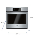 Bosch 800 Series 30-in Smart Single Electric Wall Oven True Convection Self-cleaning (Stainless Steel), HBL8453UC *HD2507, Retail: $3,049.00, FINAL PRICE: $1,699.99 + TAX