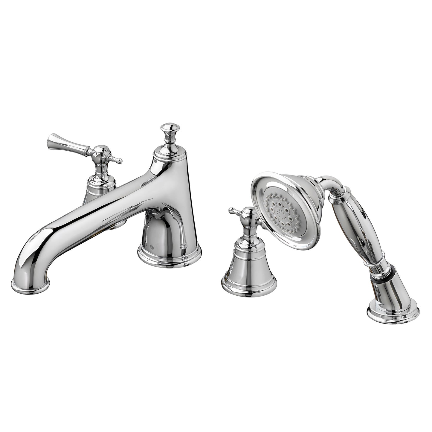 DXV Randall Deck Mount Bathtub Faucet With Hand Shower With Lever Handles in Polished Chrome, D35102900.100 MSRP: $1,047.00, Final Price: $355.60 + Tax