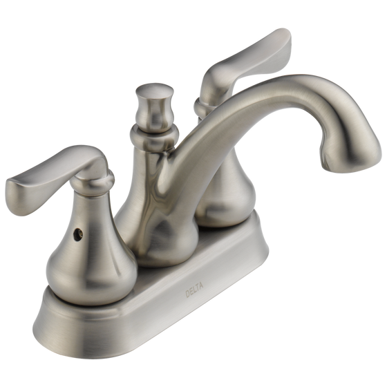 Delta Aubrey Two Handle Centerset Bathroom Faucet Stainless, 25704LF-SS MSRP: $159.85, Clearance, Loc: Rug1