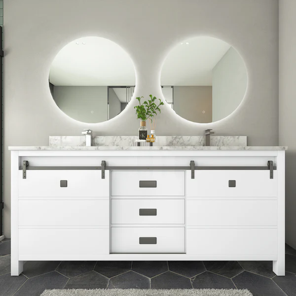 Florence 72-inch Double Sink Vanity in White with Custom Quartz Top, VV372W-CQTSQ, Retail: $2,099.95, FINAL PRICE: $1,299.99 + TAX