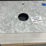 Marsala 35" Bathroom Vanity in White with Custom Countertop and Vessel Sink, MS-565-CUSTOM-WH