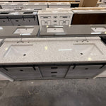 Florence 72-inch Double Sink Bathroom Vanity in Gray with Custom Quartz Top, VV372G-CQTSQ, Retail: $2,099.95, FINAL PRICE: $1,299.99 + TAX