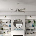 Minka Aire Swept 56-in Integrated LED Silver with Silver Blades Ceiling Fan With Light - Remote Included (4-Blade), F543L-SL *JR2508, Retail: $639.00, FINAL PRICE: $269.99 + TAX