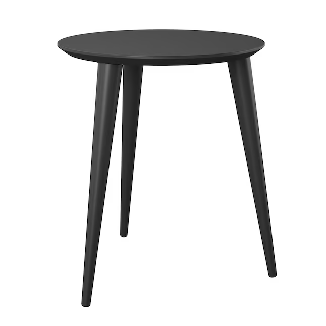 Ameriwood Home Remington 19.7-in W x 22.3-in H Matte Black Composite Round Modern End Table Assembly Required, 1256872COM 4131626 *HD2409, Retail: $99.99, FINAL PRICE: $59.99 + TAX