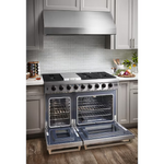 Thor Kitchen 48-in 7 burners 4.6-cu ft / 2.2-cu ft Convection Oven Freestanding Double Oven Gas Range (Stainless Steel), LRG4807U *JR2508, Retail: $5,499.00, FINAL PRICE: $3,799.99 + TAX