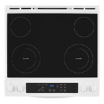 Whirlpool 30-in Glass Top 4 burners 4.8-cu ft Slide-In Electric Range (White), WEE515SALW/2 *JR2506, Retail: $1,849.00, FINAL PRICE: $799.99 + TAX