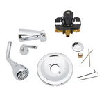 Project Source Dover Chrome 1-handle Single Function 2.75-in Round Bathtub and Shower Faucet with Valve, F11A4503CP #1233230 *JR2509, Retail: $99.00, FINAL PRICE: $59.99 + TAX