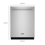 Maytag 24-in Top Control Built-in Dishwasher With Third Rack (Fingerprint Resistant Stainless Steel) 44-dBA, MDB9979SKZ/0 *JR2507, Retail: $1,049.00, FINAL PRICE: $649.99 + TAX