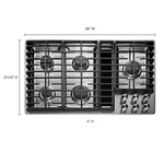 KitchenAid 36-in 5 burners Stainless Steel Gas Cooktop with Downdraft Exhaust, KCGD506GSS/05 *HD2507, Retail: $2,599.00, FINAL PRICE: $1,699.99 + TAX