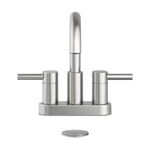 Alpine Reserve Harlow Brushed Nickel 4-in Centerset 2-Handle WaterSense High-Arc Residential Handle Bathroom Sink Faucet with Drain with Deck Plate, 67692W-6104 #702752 *JR2509, Retail: $69.00, FINAL PRICE: $46.99 + TAX
