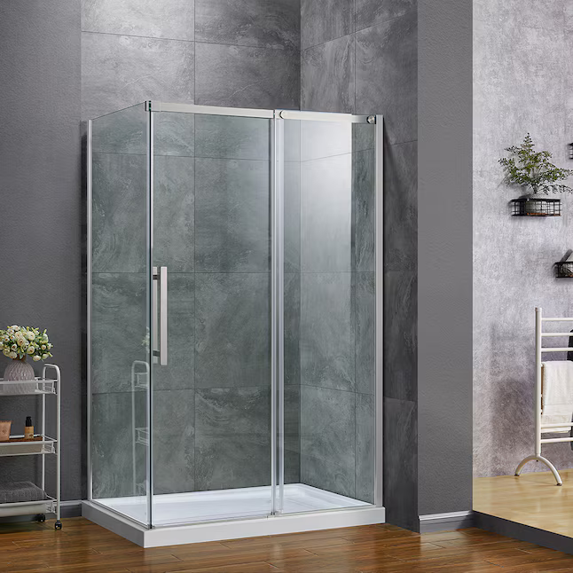 OVE Decors Venice Side Panel Satin Nickel 29-3/8-in x 74-in Frameless Fixed Shower Door OVE, 1238011 VENICE-32SPSN *HD24, MSRP: $434.00, Final Price: $ 249.99 +Tax