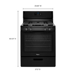 Whirlpool 30-in 4 Burners 5.1-cu ft Freestanding Natural Gas Range (Black), WFG320M0BB/2 *JR2507, Retail: $869.00, FINAL PRICE: $599.99 + TAX