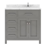 Caroline Parkway 36-in Cashmere Gray Undermount Single Sink Bathroom Vanity with Cultured Marble Quartz Top, MS-2136L-CMRO-CG, MSRP: $1,229.00, Final Price: $599.99 + Tax