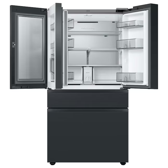 ** GARAGE READY ** Samsung Bespoke Counter-Depth 22.5-Cu. Feet 4 -Door Smart Compatible French Door Refrigerator with Dual Ice Maker with Water dispenser and Door within Door **NO PANELS - NO SCREENS**