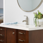 Alpine Reserve Sumter Brushed Nickel 4-in Centerset 1-handle WaterSense Waterfall Residential Handle Bathroom Sink Faucet with Drain with Deck Plate, 21-B461H-BN-AR #2596143 *JR2509, Retail: $89.00, FINAL PRICE: $49.99 + TAX