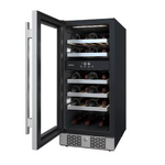 Avallon 15-in W 23 -Bottles Stainless Steel Dual Zone Cooling Built-in/Freestanding Indoor Wine Cooler, AWC152DZLH *JR2508, Retail: $1,479.00, FINAL PRICE: $799.99 + TAX