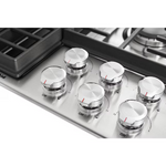 KitchenAid 36-in 5 burners Stainless Steel Gas Cooktop with Downdraft Exhaust, KCGD506GSS/05 *HD2507, Retail: $2,599.00, FINAL PRICE: $1,699.99 + TAX