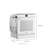Whirlpool 24-in Smart Single Electric Wall Oven Single-fan Self-cleaning (White), WOS52ES4MW *HD2501, Retail: $2,299.00, FINAL PRICE: $1,199.99 + TAX