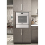 Whirlpool 24-in Smart Single Electric Wall Oven Single-fan Self-cleaning (White), WOS52ES4MW *HD2501, Retail: $2,299.00, FINAL PRICE: $1,199.99 + TAX