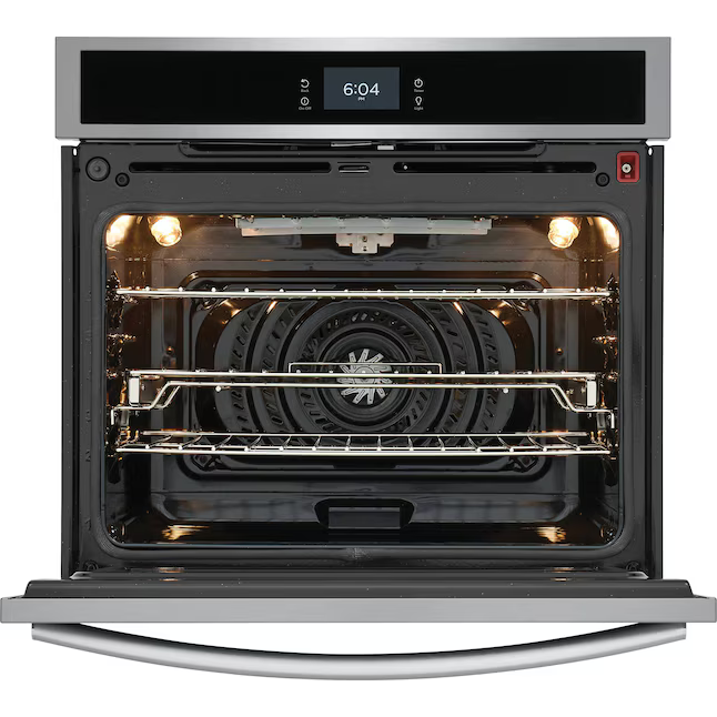 Frigidaire Gallery 30-in Single Electric Wall Oven with Air Fry True Convection and Self-cleaning (Fingerprint Resistant Stainless Steel)