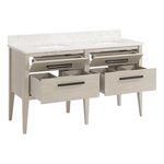 Origin 21 Nova 60-in Cerused Natural Oak Undermount Double Sink Bathroom Vanity with Engineered Calacatta Marble Top, 1688VA-60-274-926-UM, FINAL PRICE: $949.99 + Tax