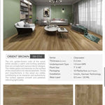 Orient Brown 7x48 - Clearwater - Luxury Vinyl Plank Flooring, IW014, 20mil, 4.2mm + 1mm IXPE, 23.79 sf, 44 lbs, 10 pcs, $1.49/sqft