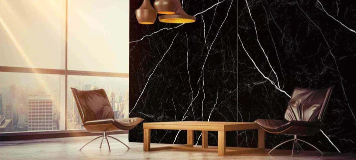 Nero Marquina 24x48 Polished Tile, 9mm, 2pcs, 60lbs, 15.5sf, FINAL PRICE: $1.99/sf, $15.43/pc $30.85/bx,