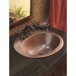 SINKOLOGY Rutherford Copper 17-in Drop-in Oval Rustic Antique Copper Bathroom Sink, B1D-0903HA #777513 *HD2507, Retail: $149.00, FINAL PRICE: $89.99 + TAX