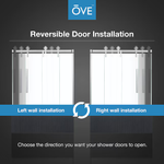 OVE Decors Sedona Satin Nickel 58-in to 60-in x 59-in Semi-frameless Sliding Bathtub Door, 923231 SEDONA-SNTD *HD2405, Retail: $879.00