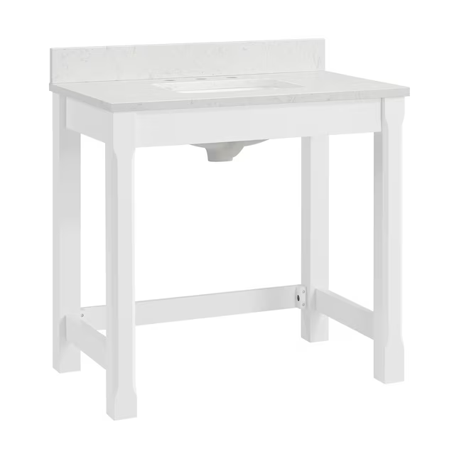 Alpine Reserve Preslar 36-in White ADA Vanity with Engineered Carrara Marble Top, 1703VADA-36-201-925-UM, FINAL PRICE: $499.99 + Tax