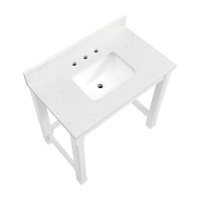 Alpine Reserve Preslar 36-in White ADA Vanity with Engineered Carrara Marble Top, 1703VADA-36-201-925-UM, FINAL PRICE: $499.99 + Tax