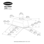 Cosmo 30-in Ducted 380-CFM Stainless Steel Insert Under Cabinet Range Hood, COS-30iRHP *JR2508, Retail: $386.99, FINAL PRICE: $199.99 + TAX